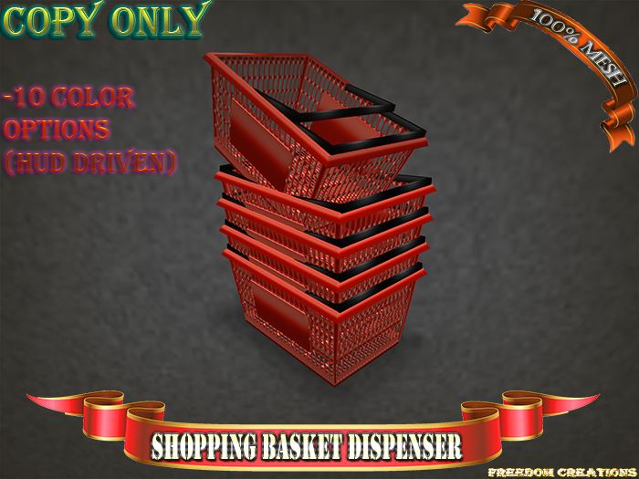 Second Life Marketplace Shopping baskets dispenserFreedom creations